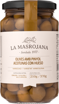 Оливки La Masrojana Арбекина с косточкой 370 г (8420642002927/8420642000015)