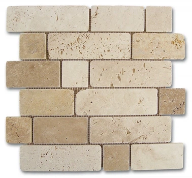 Мозаика Dune Mosaico Travertino Brick 30.5*30.5 бежевая