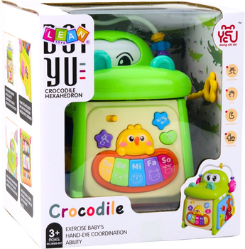 Kostka-sorter edukacyjna interaktywna LEAN Toys z pianinkiem Krokodyl 22831 (5905991051800)