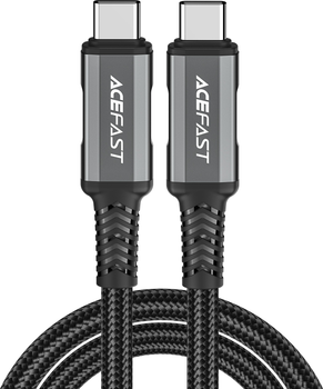 Kabel Acefast USB 4 Type-C do transmisji danych i video 4K 1 m Szaro-czarny (6974316282631)