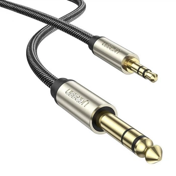 Кабель аудио 6.35мм-3.5мм TRS UGREEN AV127 Stereo Audio Cable (2m). Gray