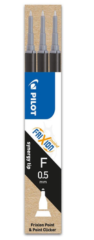Набір стрижнів для ручок Pilot Synergy Tip FriXion Point & Point Clicker F 0.5 мм Black 3 шт (ZES4902505401985)