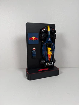 Дисплей с логотипом для конструктора Oracle Red Bull Racing RB20 (77243) Speed Champions - Формула 1 2024 / Ред Бул / Подставка Черная с Красным Акцентом