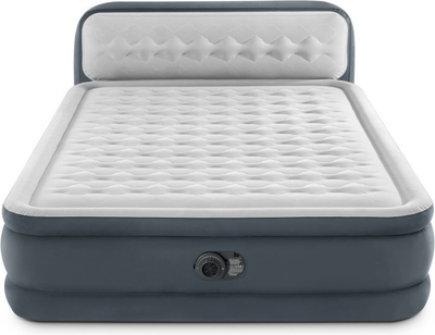 Materac dmuchany Intex do spania z pompką dwuosobowy 236 x 152 cm (64448) (6941057422992)