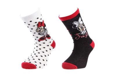 Носки MINNIE SOCKS 2P белый, черный Дит 31-34, арт.83892347-4