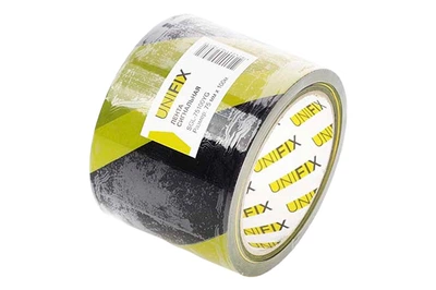 Лента сигнальная Unifix 75 мм x 100 м желто-черная (SGL-75100YG)