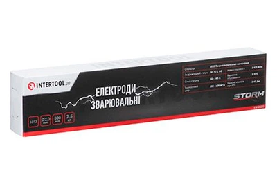 Електроди зварювальні Intertool 2мм 2,5кг для дугового зварювання вуглецевих сталей зварювальні електроди 6013 (D-IT_22-C)