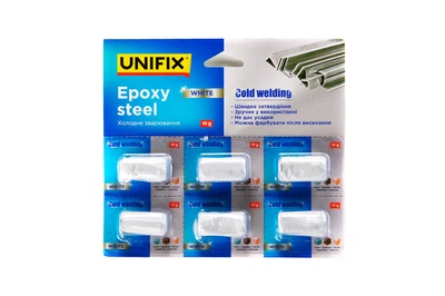 Холодная сварка Unifix 10г белая универсальный клей для ремонта металла пластика стекла и керамики (DR-P_33IT)