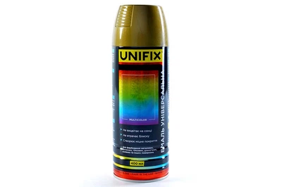 Емаль універсальна Unifix 400мл золота фарба для металу дерева бетону скла для внутрішньої та зовнішньої обробки (DR-P_33IT)