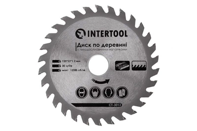 Диск пильний Intertool 125 х 22.2 мм x 30T
