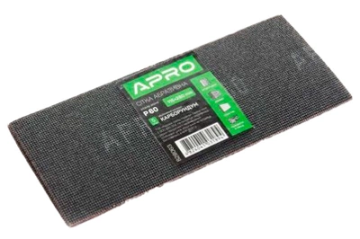 Сітка абразивна Apro Р60 115 x 280 мм для ручного шліфування та матування пофарбованих поверхонь 5 шт. (DR-P_33IT)