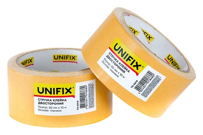 Скотч двухсторонний универсальный Unifix 50 мм x 25 м ткань