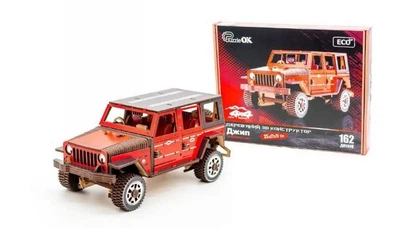Деревянный 3D конструктор "Джип Wrangler" 162дет. (25162)