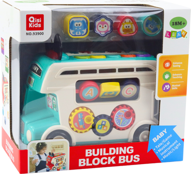 Autobus LEAN Toys świeci i wydaje dźwięki Turkusowy 22712 (5905991050612)