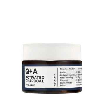 Маска для лица "Детокс" с активированным углем Q+A Activated Charcoal Face Mask
