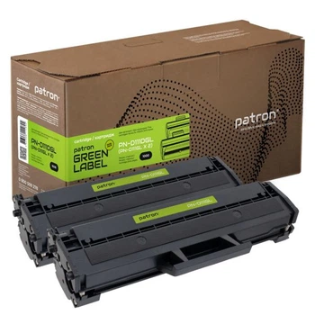 Картридж Samsung mlt-d111s, Black, sl-m2020/m2070, 1000 стр, Patron Green, Dual Pack (pn-d111dgl)