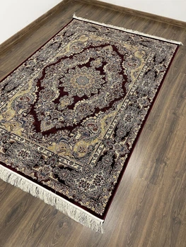 Ковер SILK 5156B BURGUNDY RubinCarpet 1.2 * 1.8 м бордовый