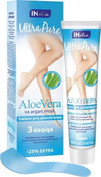 Крем для депиляции ног Revers Inelia Ultra Pure Depilation Cream С алоэ и аргановым маслом 125 мл (5902114886158)