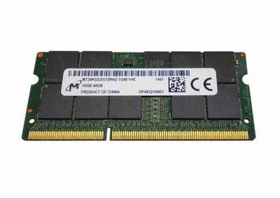 Оперативная память для ноутбука Micron DDR3 16GB 1600MHz SO-DIMM 4Rx8 PC3-12800 (MT36KSS2G72RHZ-1G6E1)