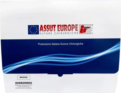 Сітка хірургічна синтетична Assut Europe Sorbimesh частково розсмоктувальна 20х25 см (SM2025)