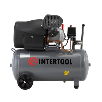 Компрессор 50 л, 2.23 кВт, 220 В, 10 атм, 354 л/мин, 2 цилиндра INTERTOOL PT-0004
