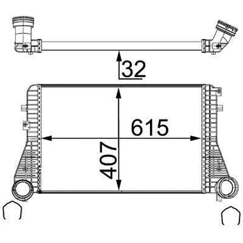 Радіатор наддуву AUDI A3 VW GOLF CI 83 000S MAHLE (CI83000S)