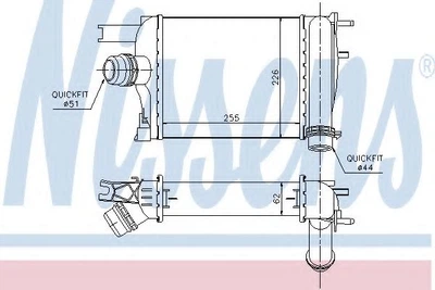 Интеркулер RENAULT DOKKER, LODGY (12-) (выр-во Nissens) Nissens (96529)