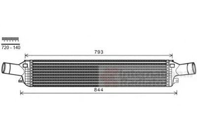 Радиатор интеркулера VAN WEZEL 03004319 Van Wezel (03004319)