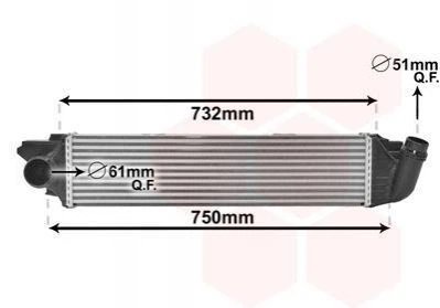 Інтеркулер Van Wezel 37004622 Opel Vivaro; Renault Trafic 144960050R, 93868349, 6000618095