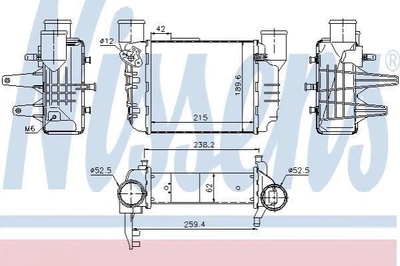 Интеркулер NISSENS 96709 Seat Exeo; Audi A4 8E0145805L, 8E0145805N, 8E0145805D