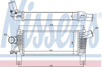 Интеркулер NISSENS 96622 Nissan Pathfinder, Navara 14461EB360