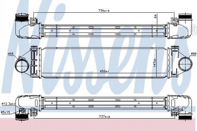 Интеркулер NISSENS 96349 Ford Mondeo, Galaxy, S-Max 1749983, 6G919L440DE, 6G919L440HA