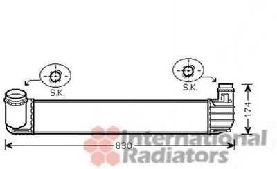Интеркулер Van Wezel 43004411 Renault Megane 144960022R, 144960734R, 144968116R