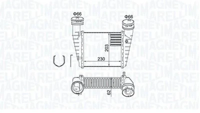 MAGNETI MARELLI VW Інтеркулер Passat, Skoda SuperB I 1.9/2.0TDI 01- Magneti Marelli (351319205210)