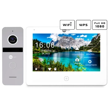 Комплект відеодомофона Neolight NeoKIT HD Pro WiFi Silver