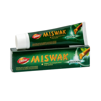 Відбілююча зубна паста з екстрактом місваку Miswak Whitening 100мл Dabur 5022496018272