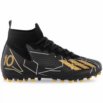 Бутси футбольні дитячі з носком SP-Sport Air MX11-35 розмір 36 Black-Gold