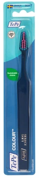Зубная щетка TePe Colour Soft с цветными ворсинками в 1 ряд Мягкая Темно-синяя ручка (322683-06)