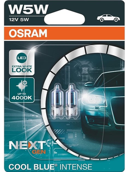 Zestaw żarówek samochodowych Osram Cool Blue Intense Next Gen W5W 12 V 2 szt (2825CBN-2BL)
