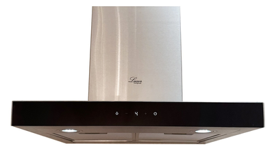 Витяжка Luxor Bella F 60 ix 1450 LED + 4 швидкості турбіни, чорний / нержавіюча сталь