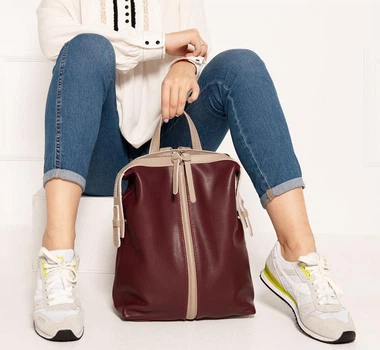 Рюкзак женский из натуральной кожи 6л вмещает формат А4 ARTiS Bags 1590 4925/140 Бордовый (6501013531)