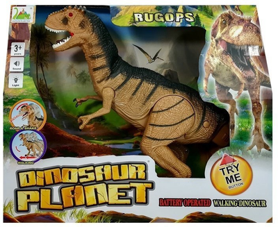 Динозавр LEAN Toys Ругопс рухається, ричить та світиться на батарейках 4552 (5905323211148)