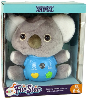 Koala LEAN Toys z projektorem oraz dźwiękami Szara 15367 (5905515357531)