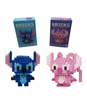Конструктор OEM Bricks 3D Stitch Blue Pink 6.5 см комплект 2 шт Розово-синий (KT2601-3940)