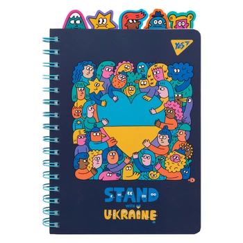 Блокнот YES А5/96 Stand with Ukraine клетка (151838)
