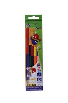 Карандаши цветные ZiBi KIDS Line Double 6шт/12цв двусторонние (ZB.2462)