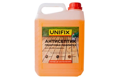 Антисептик грунтовка-пропитка для обработки древесины Unifix 5 кг (951125)