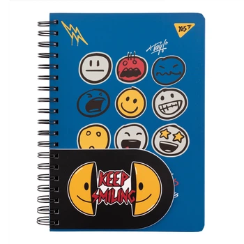 Блокнот YES 2в1 В5+В7 80л.+20л. Melt Smile клетка (151842)