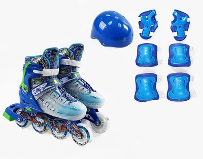 Комплект роликов с защитой Best Roller 78-31L PU 39-43 Синий (169994)