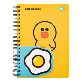 Блокнот YES 2в1 В5+В7 80л.+20л. Line Friends Sally клетка (151780)